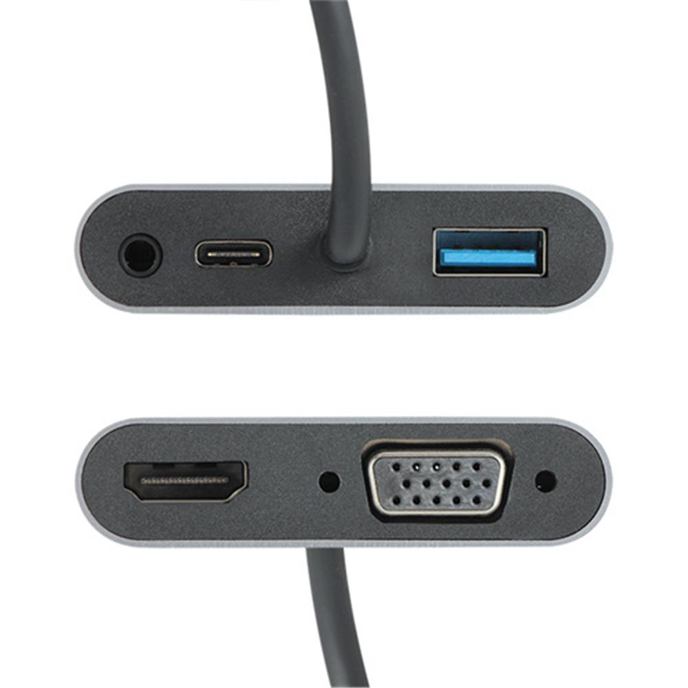 Vcom CU4511 Type-C To Hdmi+Vga+Usb 3+3.5mm Aux+ Type-C Çevirici - görsel 2
