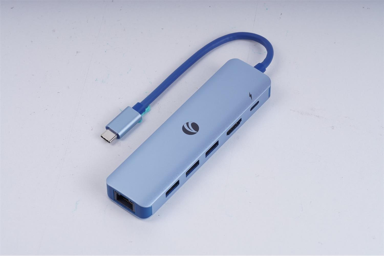Vcom CUE55 Mavi Type-C To Hdmi(4K@30Hz)+Gigabit LAN+Usb3.0+Pd 3.0 100W Çoklayıcı - görsel 2