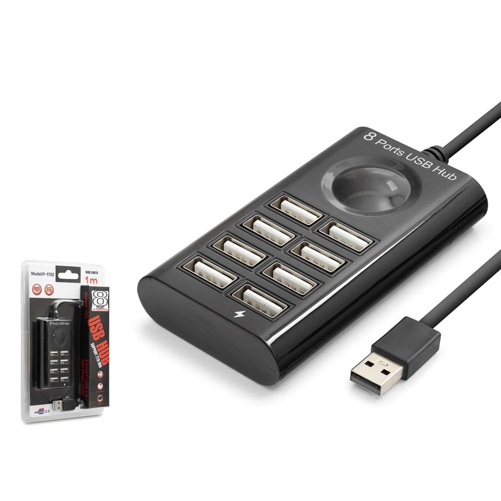 Hadron hdx7052 Usb Hub 8*Usb 8in1 1M Siyah