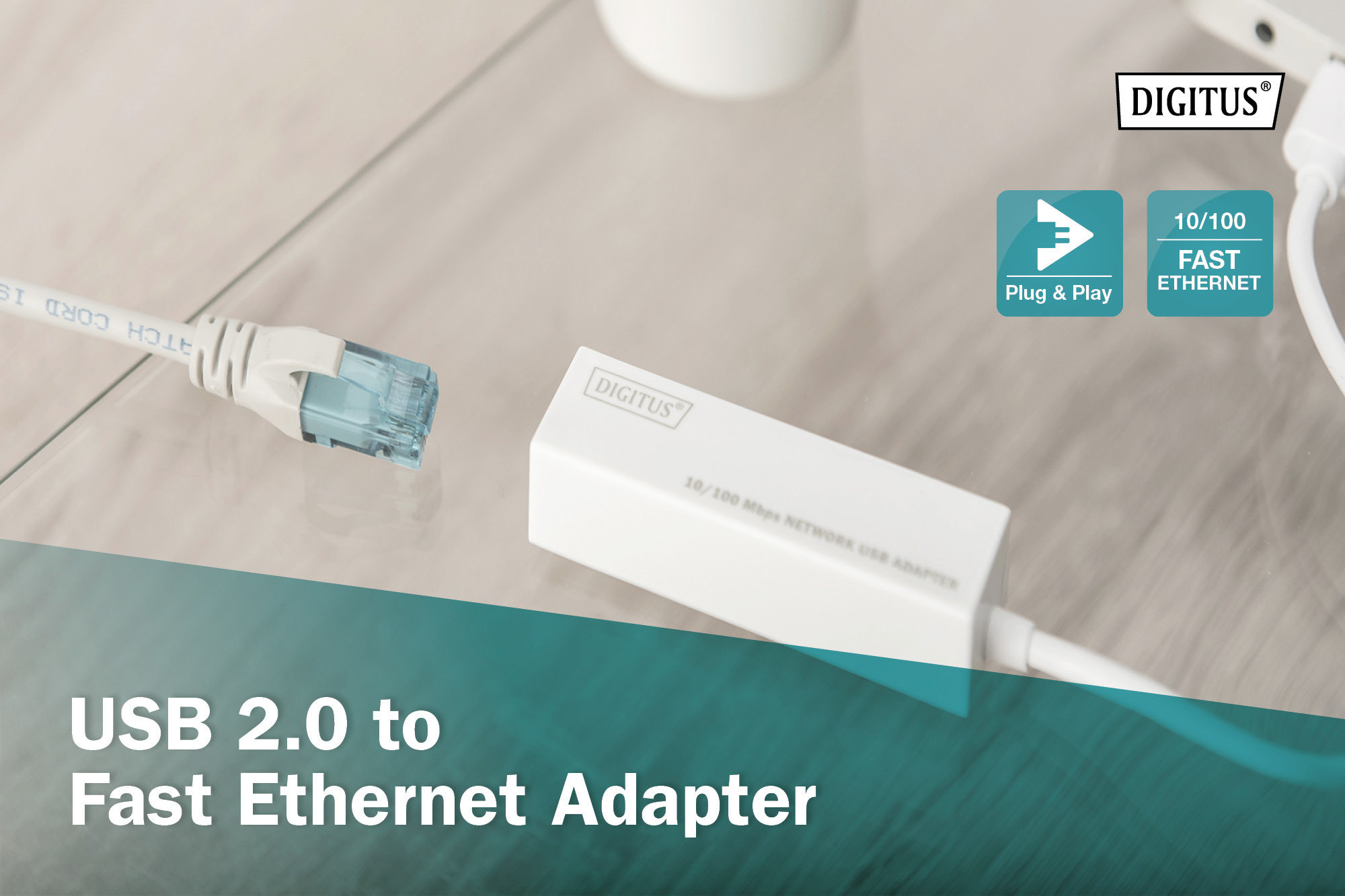 Digitus DN-10050-1 USB 2.0 Fast Ethernet Adaptörü - görsel 5