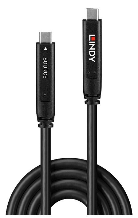 Lindy LIN-43333 10m USB 3.2 5Gbps & DP 1.4 Tip C Hibrit Kablo - görsel 3