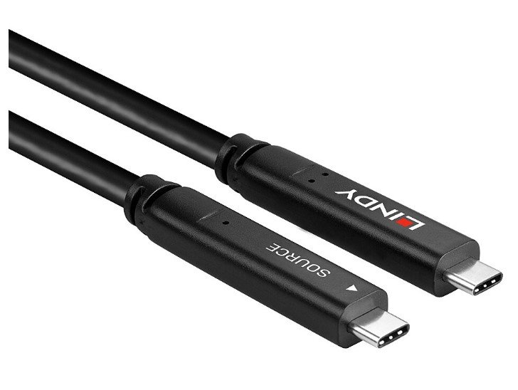 Lindy LIN-43333 10m USB 3.2 5Gbps & DP 1.4 Tip C Hibrit Kablo - görsel 4