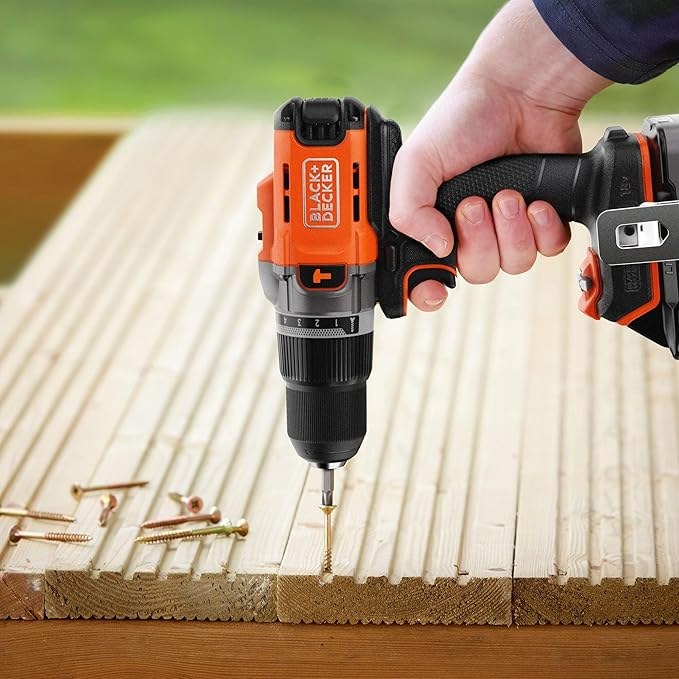 Black+Decker BCD383D1XK-QW 18V POWERCONNECT Kablosuz Darbeli Matkap - görsel 5
