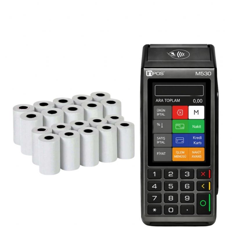 inPOS M530 4G YazarKasa Pos + 20 Adet rulo Hediye