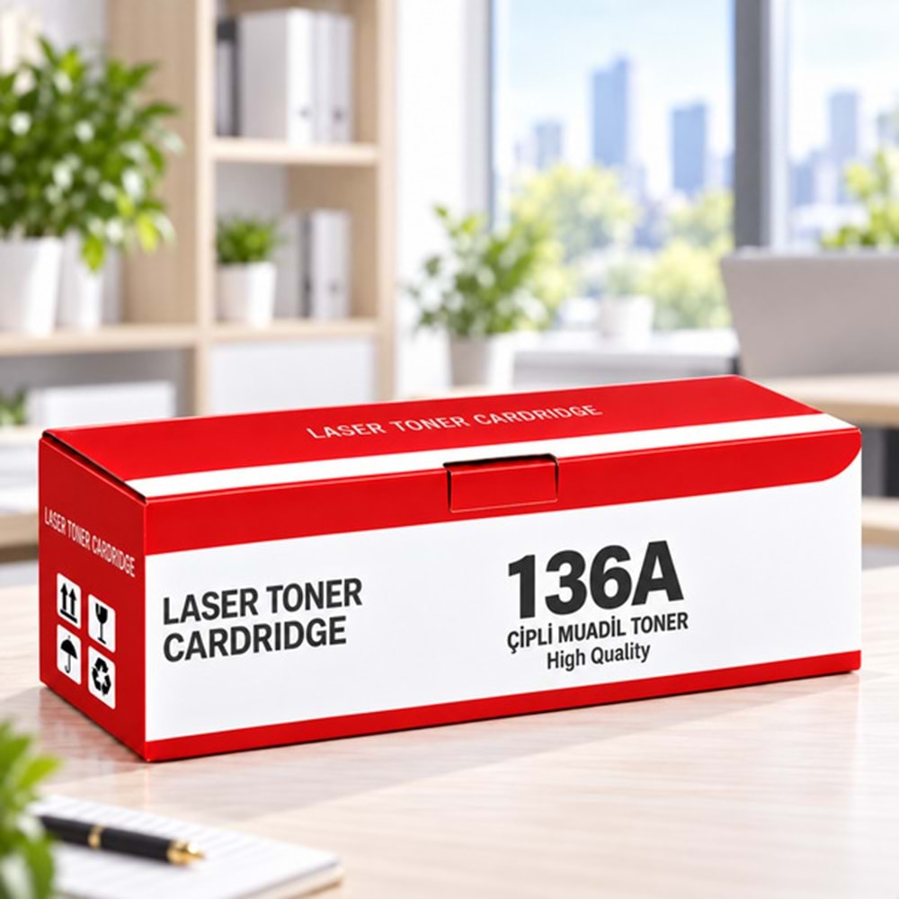 HP 136A W1360A Çipli Muadil Toner 1.1K | YUGUBİ