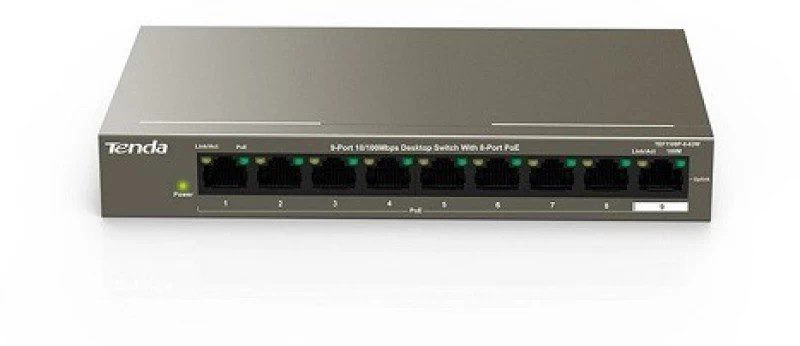 Tenda TEF1109P-8-63W 9 Port 10/100 58W 8Port PoE Switch - görsel 3