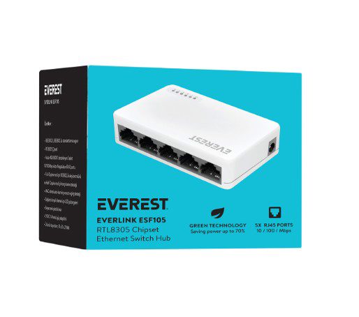 Everest ESF105 5 Port 10/100Mbps RTL8305 Switch - görsel 3