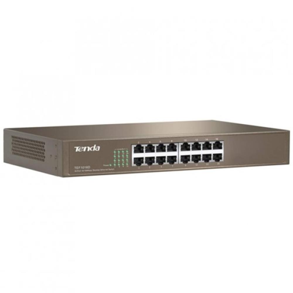 Tenda TEF1016D 16 Port 10/100 Mbps Switch Çelik Kasa Rack Mount