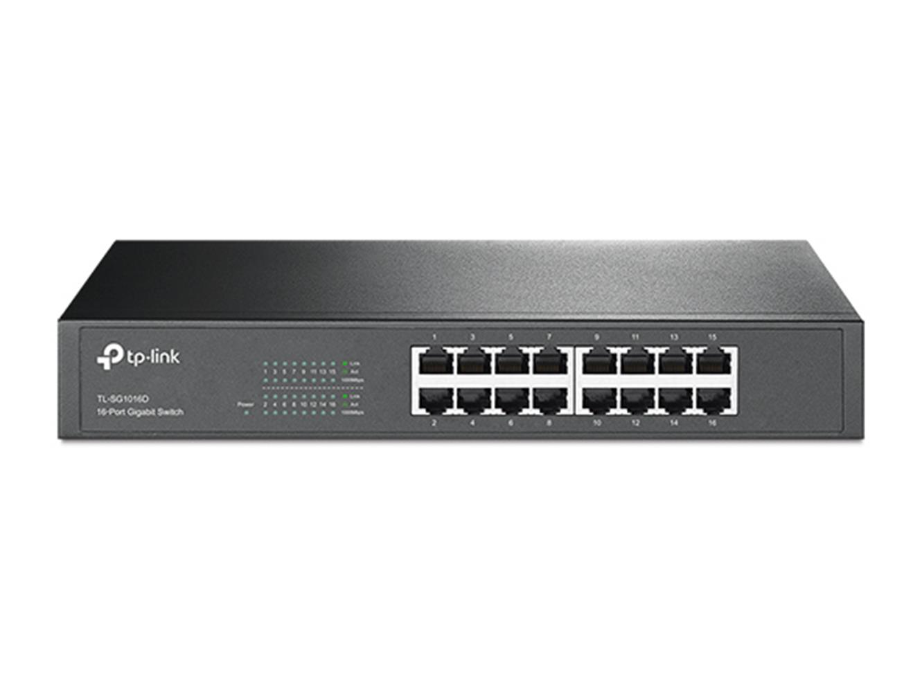 Tp-Link TL-SG1016D 16 Port 10/100/1000 Mbps Switch Çelik Kasa Rack Mount