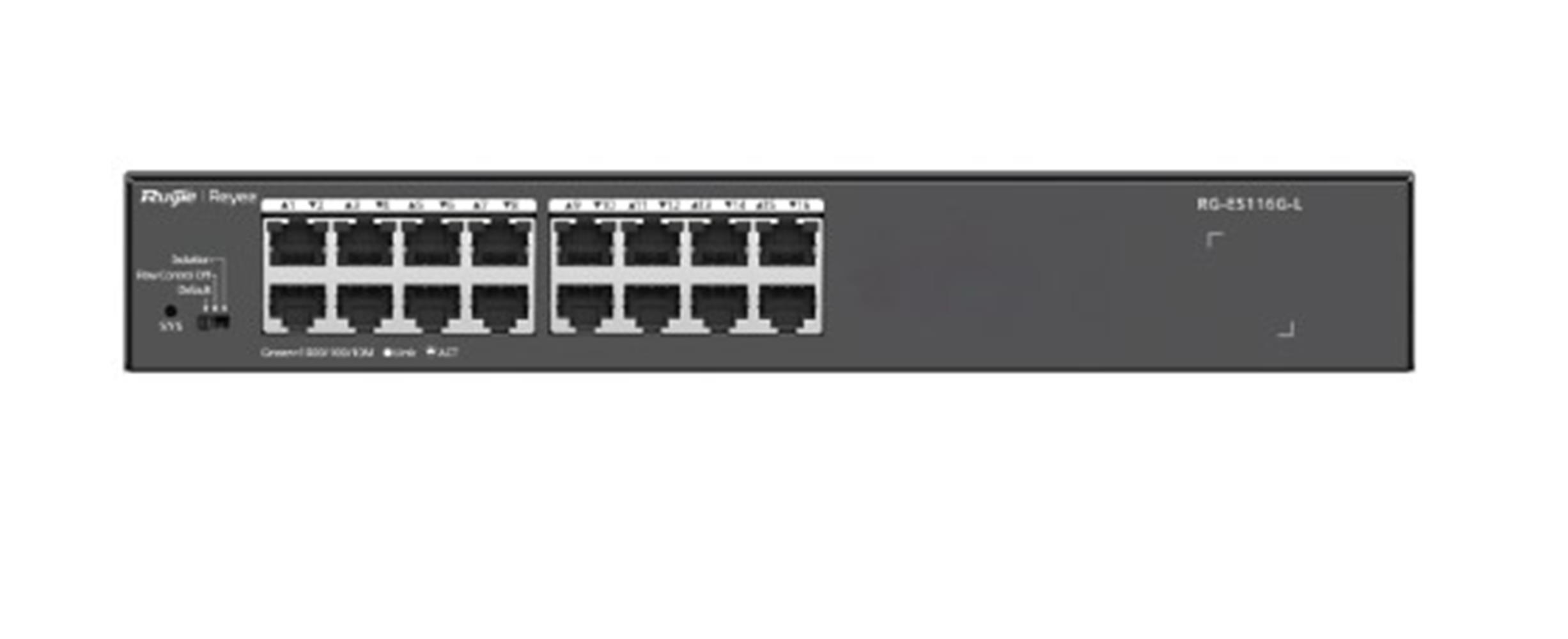 Ruijie Reyee RG-ES116G-L 16 Port 10/100/1000 Mbps Switch Metal Kasa