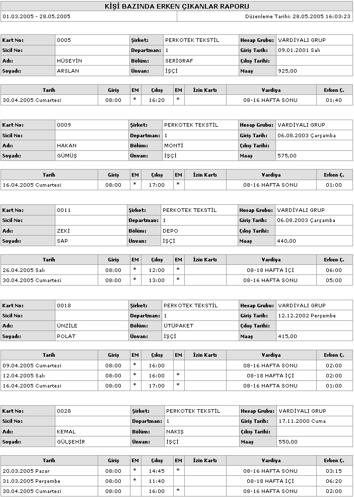 Perkotek Personel Takip Programı - görsel 7